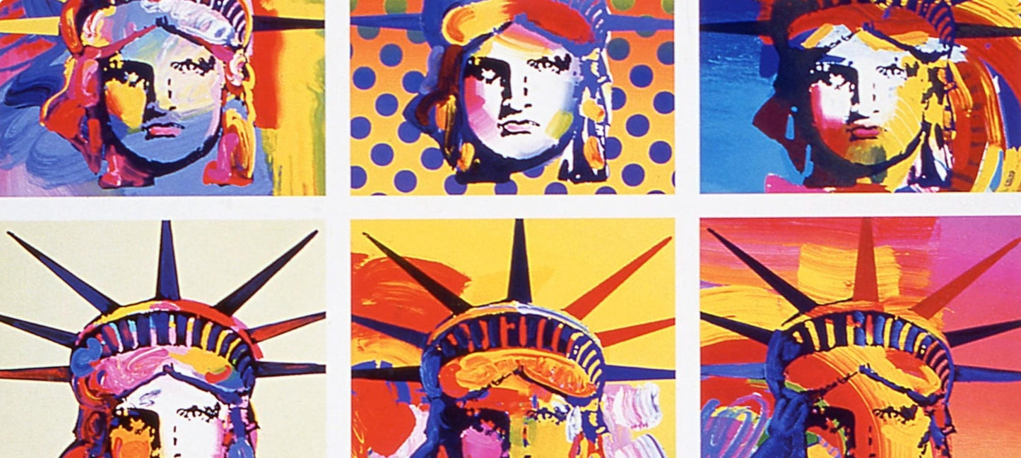 Peter Max, Six Liberties, Hand Signed, Official Lithograph