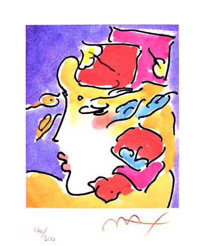Peter Max, Profile Series I, Hand Signed, Official Lithograph