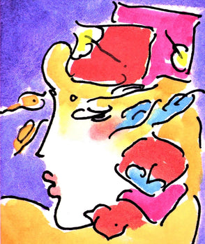 Peter Max, Profile Series I, Hand Signed, Official Lithograph