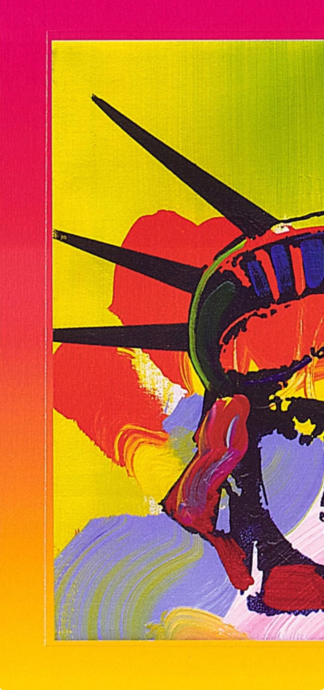 Peter Max, Liberty Head On Blends Iv, Hand Signed, Official Lithograph