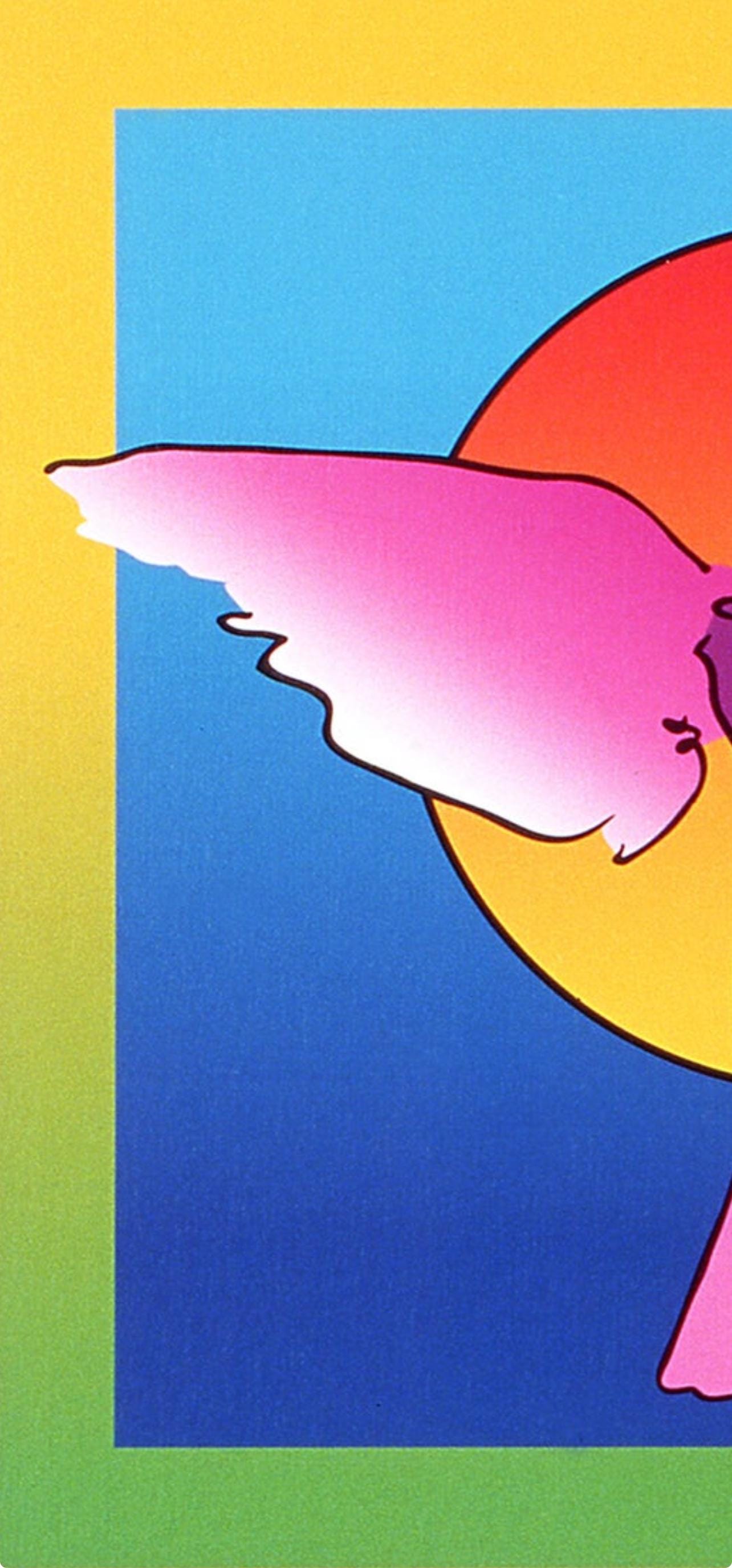 Peter Max, Angel With Sun On Blends, Hand Signed, Official Lithograph