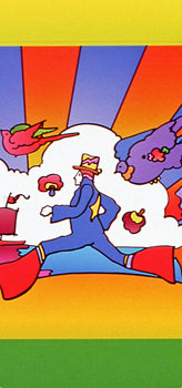 Peter Max, Cosmic Runner On Blends, Hand Signed, Official Lithograph