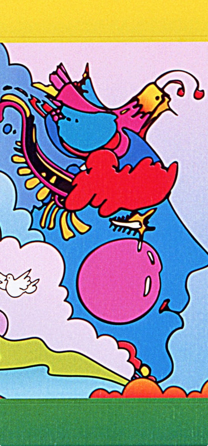 Peter Max, Woodstock Profile On Blends, Hand Signed, Official Lithograph