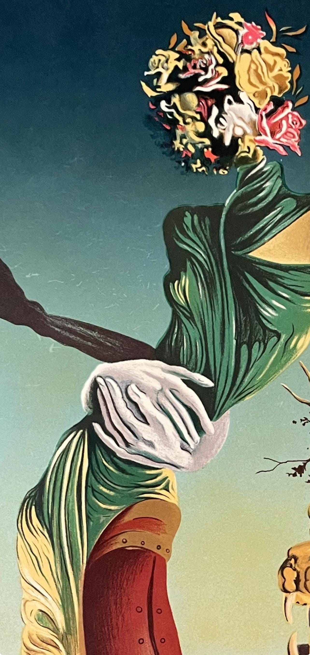 Salvador Dali, Femme Tete De Roses, Lithograph