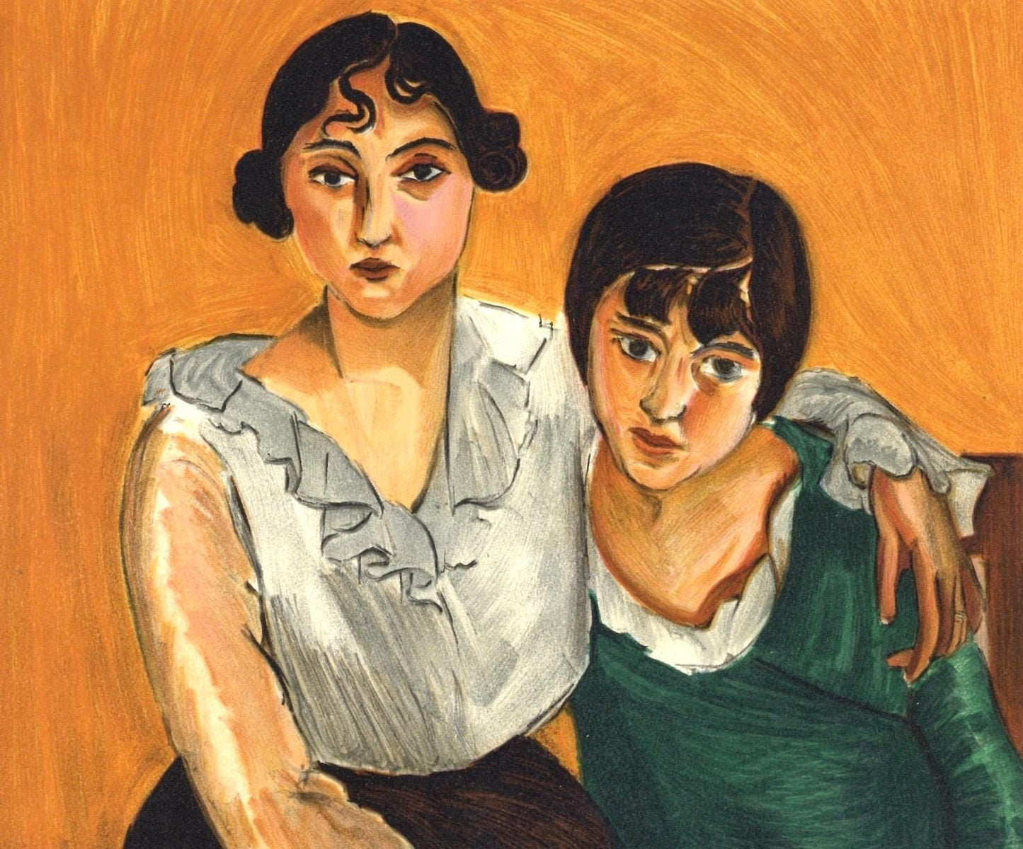 Henri Matisse, Les Deux Soeurs, Portraits Par Henri Matisse, Lithograph