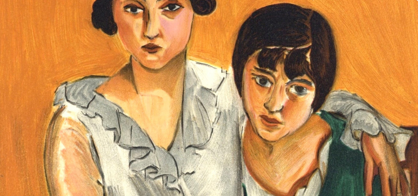 Henri Matisse, Les Deux Soeurs, Portraits Par Henri Matisse, Lithograph