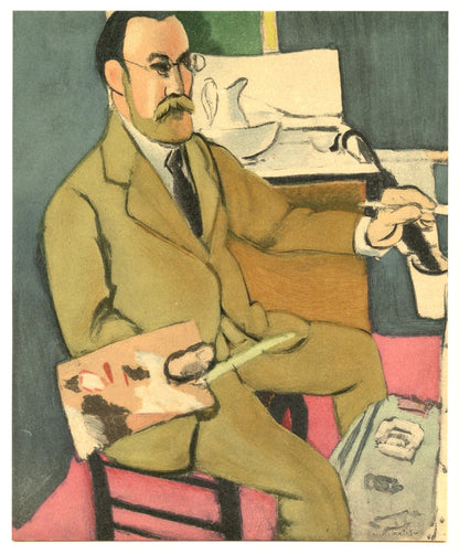 Henri Matisse, Portrait De Lartiste, Portraits Par Henri Matisse, Lithograph