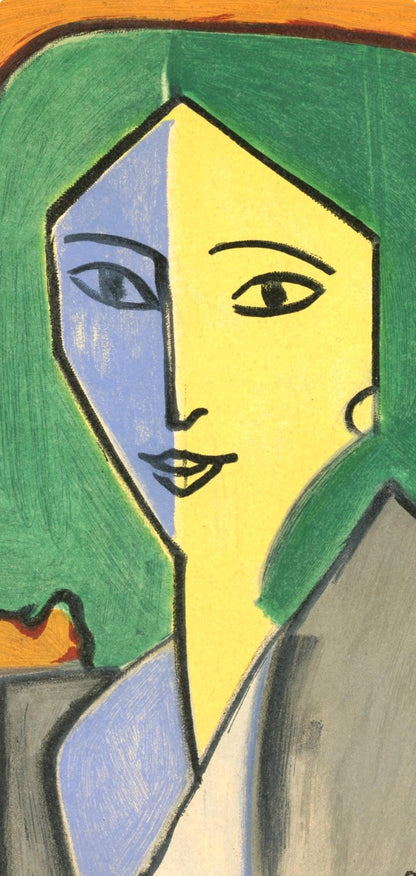 Henri Matisse, Madame L.D. Portrait Vert, Bleu, Portraits Par Henri Matisse, Lithograph