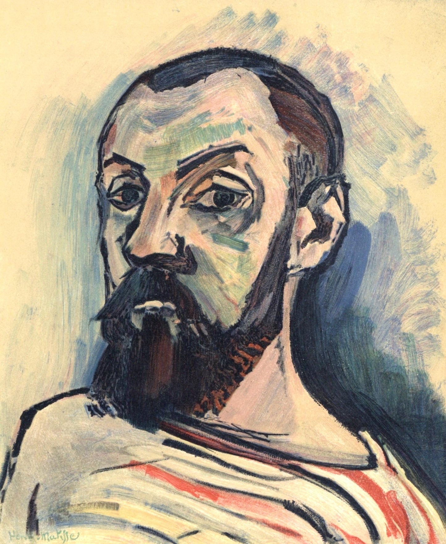 Henri Matisse, Autoportrait Au Maillot Ray, Portraits Par Henri Matisse, Lithograph