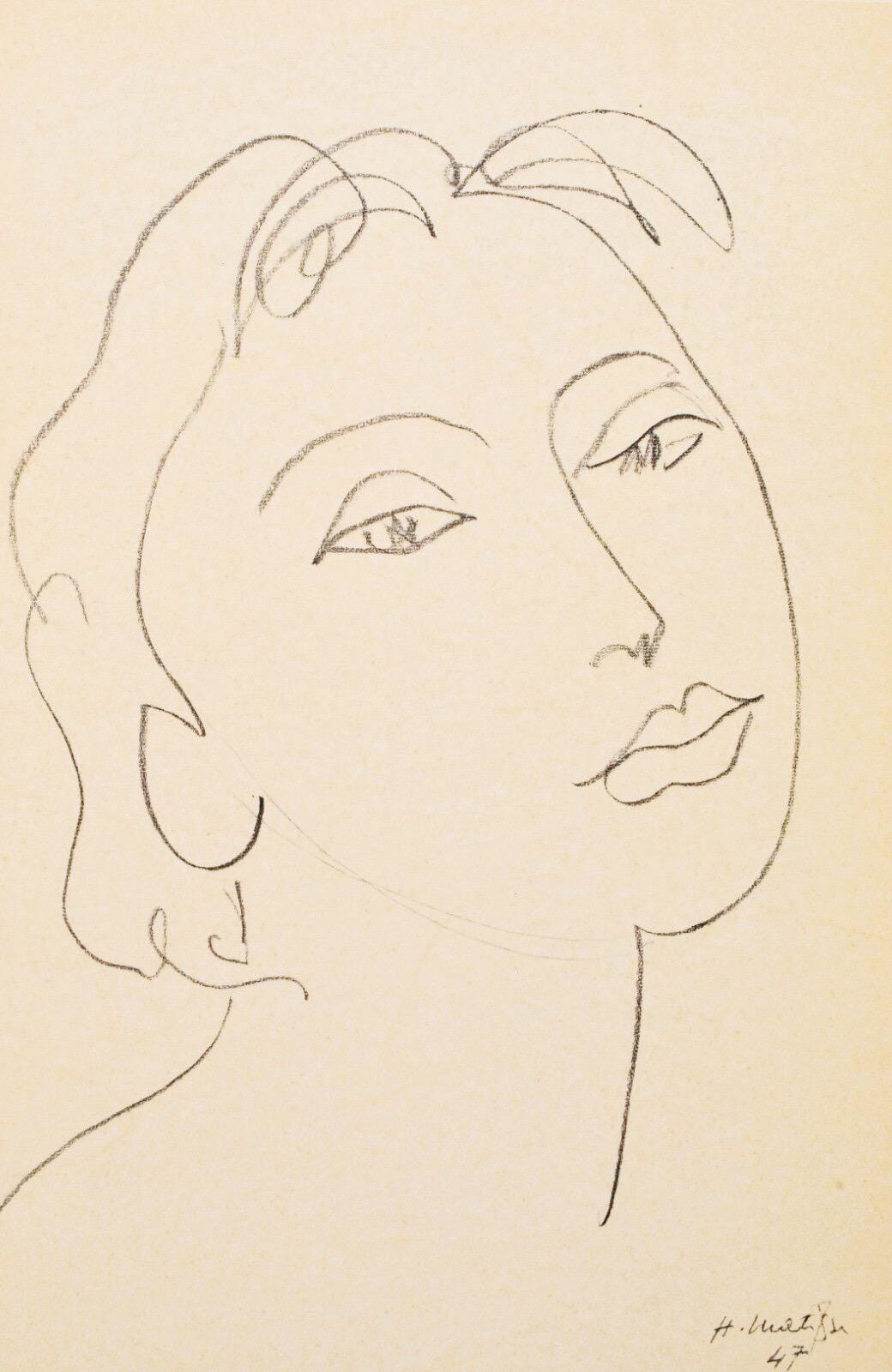 Henri Matisse, Mademoiselle D.A., Portraits Par Henri Matisse, Hliogravure