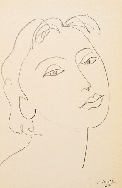 Henri Matisse, Mademoiselle D.A., Portraits Par Henri Matisse, Hliogravure