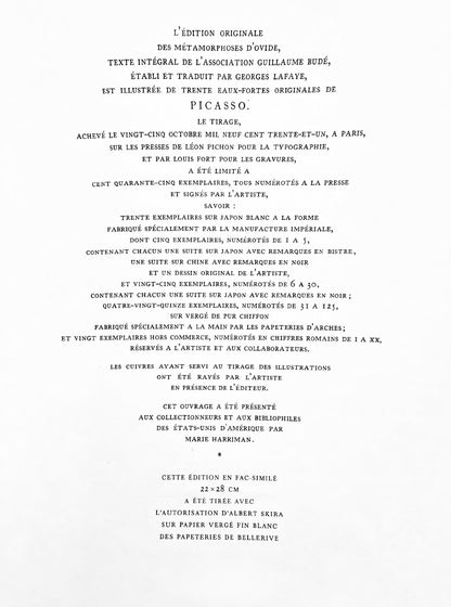 Pablo Picasso, Cphale Tue Par Mgarde Sa Femme Procris, Les Mtamorphoses, Lithograph