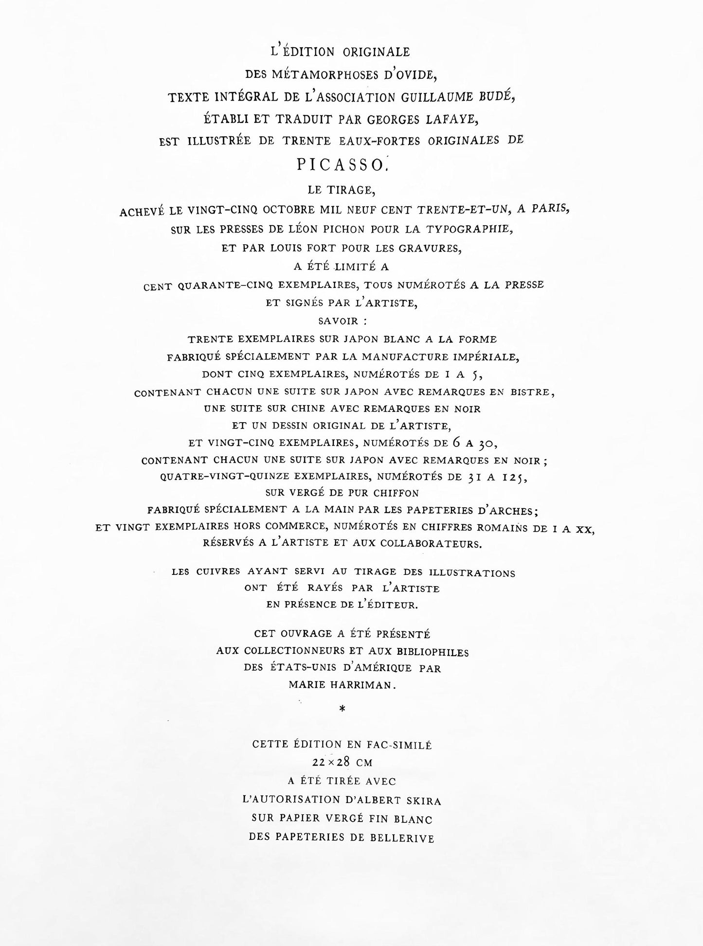 Pablo Picasso, Vertumne Poursuit Pomone De Son Amour, Les Mtamorphoses, Lithograph