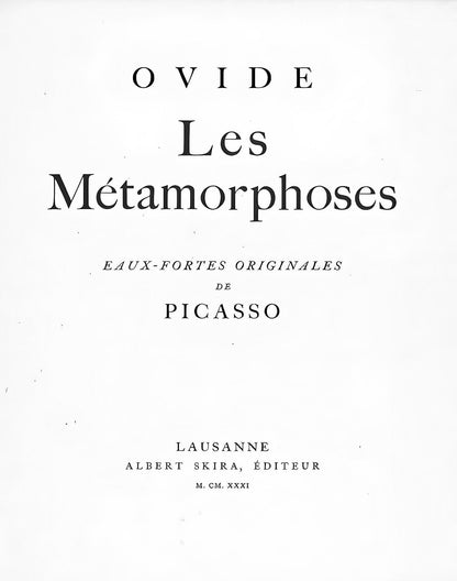Pablo Picasso, Numa Suit Les Cours De Pythagore, Les Mtamorphoses, Lithograph