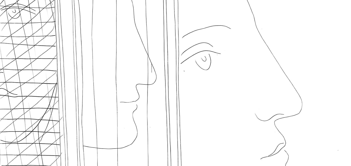 Pablo Picasso, Trois Fragments De Ttes, Les Mtamorphoses, Lithograph