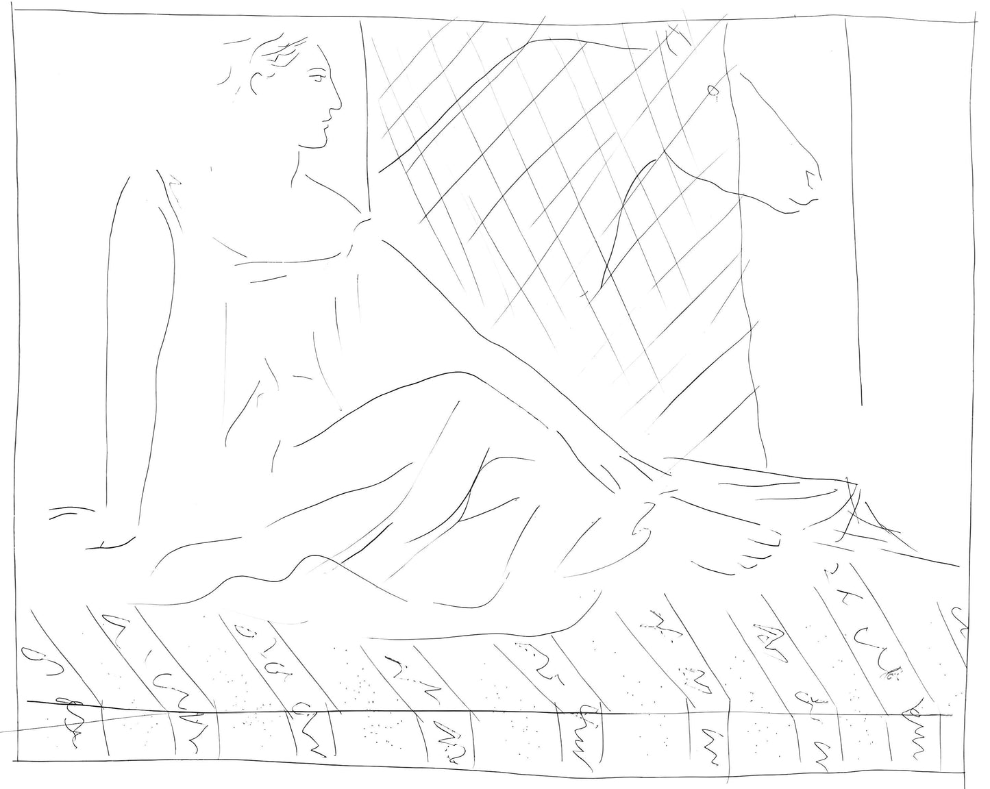 Pablo Picasso, Femme Assise Et Cheval, Les Mtamorphoses, Lithograph