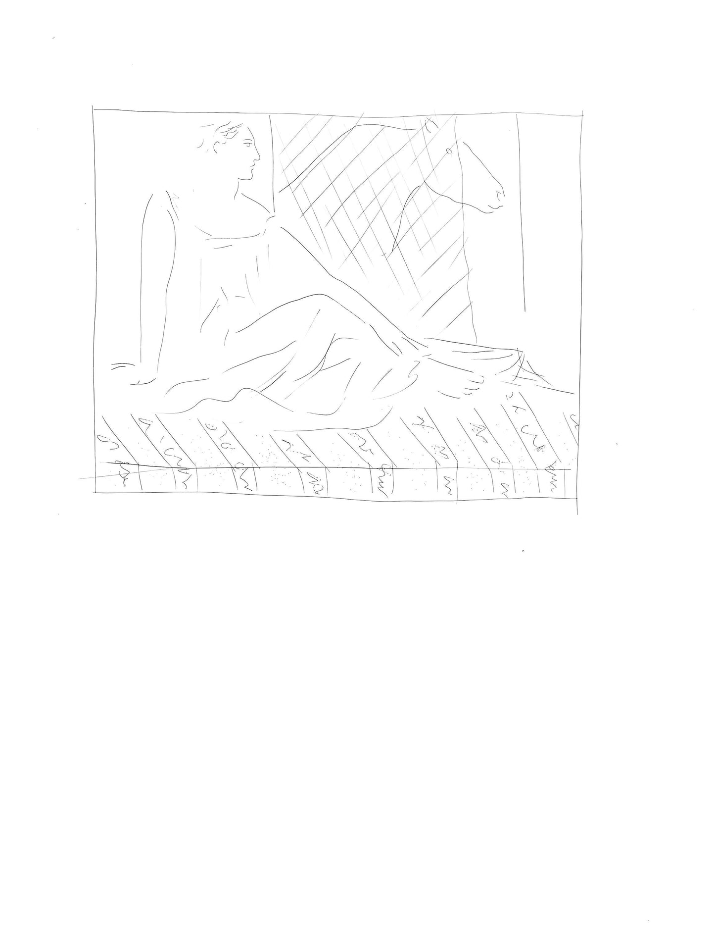 Pablo Picasso, Femme Assise Et Cheval, Les Mtamorphoses, Lithograph