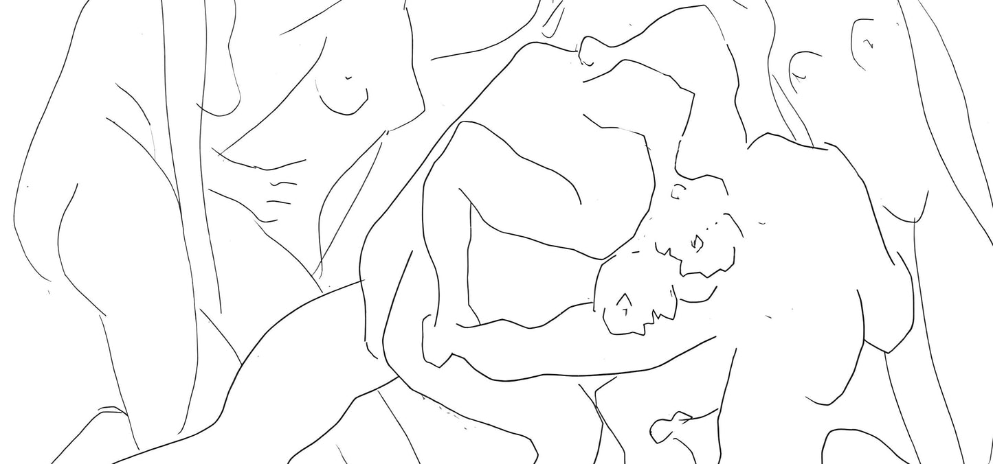 Pablo Picasso, Deux Lutteurs Observs Par Trois Femmes Nues, Les Mtamorphoses, Lithograph