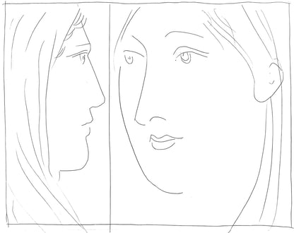 Pablo Picasso, Deux Ttes De Femme, Les Mtamorphoses, Lithograph