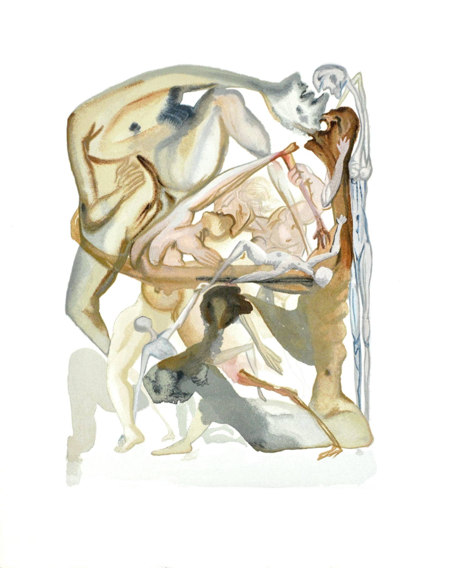 Salvador Dali, Lenfer Xi (Michler/Lpsinger 1039-1138; Field 189-200), La Divine Comdie, Woodcut