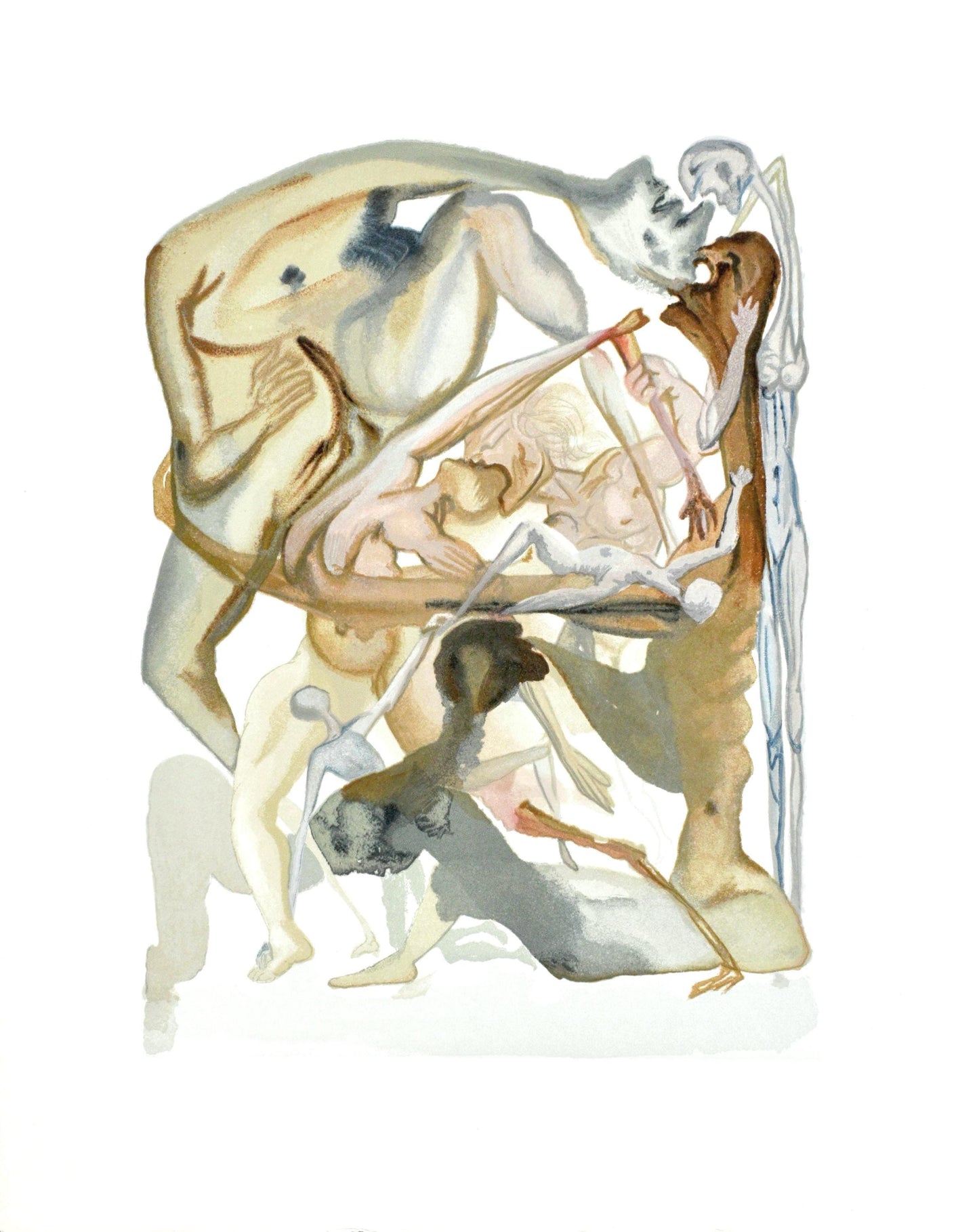 Salvador Dali, Lenfer Xi (Michler/Lpsinger 1039-1138; Field 189-200), La Divine Comdie, Woodcut