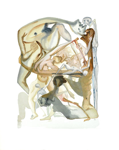 Salvador Dali, Lenfer Xi (Michler/Lpsinger 1039-1138; Field 189-200), La Divine Comdie, Woodcut