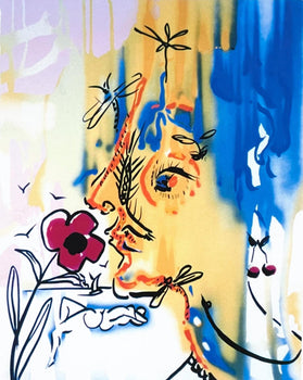 Salvador Dali, Visage Qui S'Teint, Fleurs Surrealistes, Signed, Archival Pigment Print