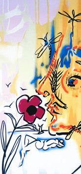 Salvador Dali, Visage Qui S'Teint, Fleurs Surrealistes, Signed, Archival Pigment Print
