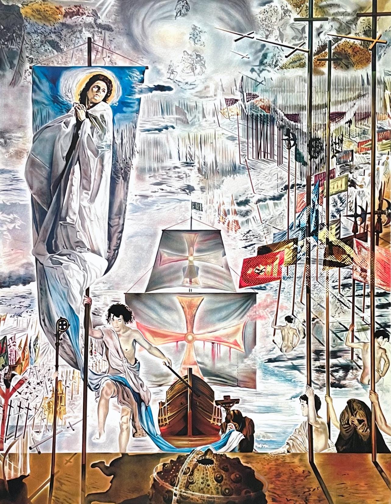 Salvador Dali, La Dcouverte De L'Amrique Par Christophe Colomb, Signed, Archival Pigment Print
