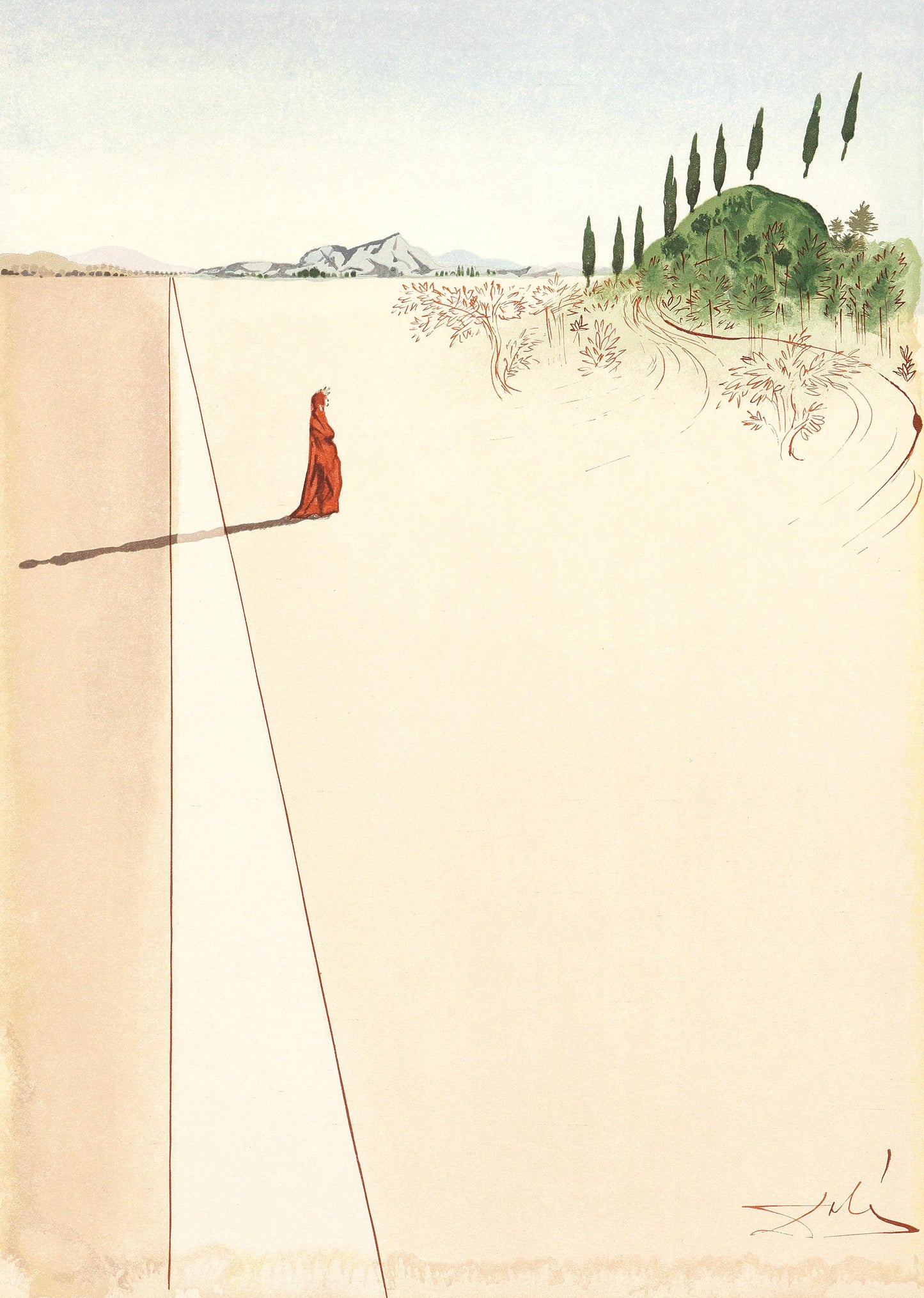 Salvador Dali, Lenfer I (Michler/Lpsinger 1039-1138; Field 189-200), La Divine Comdie, Woodcut