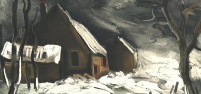 Maurice De Vlaminck, La Maladrerie Sous La Neige, Vlaminck, Signed, Lithograph