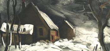 Maurice De Vlaminck, La Maladrerie Sous La Neige, Vlaminck, Signed, Lithograph