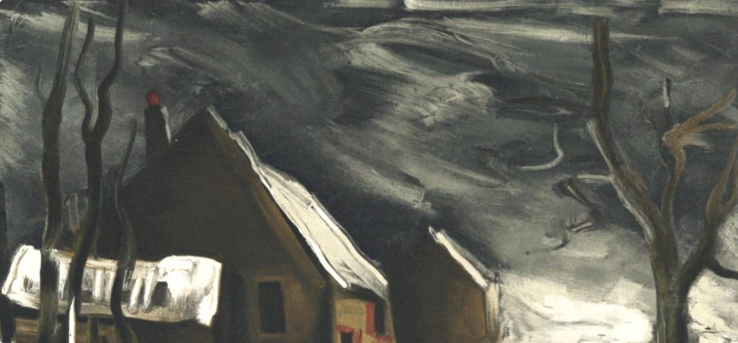 Maurice De Vlaminck, La Maladrerie Sous La Neige, Vlaminck, Signed, Lithograph