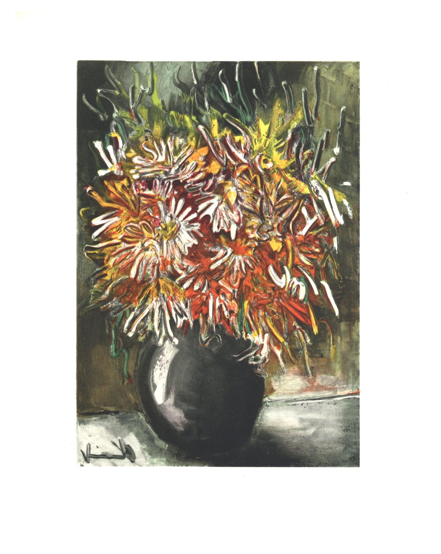 Maurice De Vlaminck, Les Reines-Marguerites, Vlaminck, Signed, Lithograph