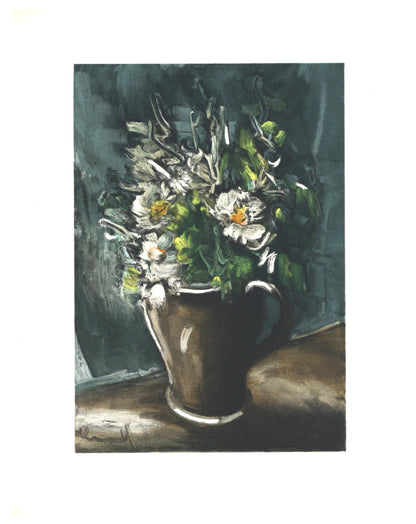 Maurice De Vlaminck, Les Fleurs Au Pot De Grs, Vlaminck, Signed, Lithograph