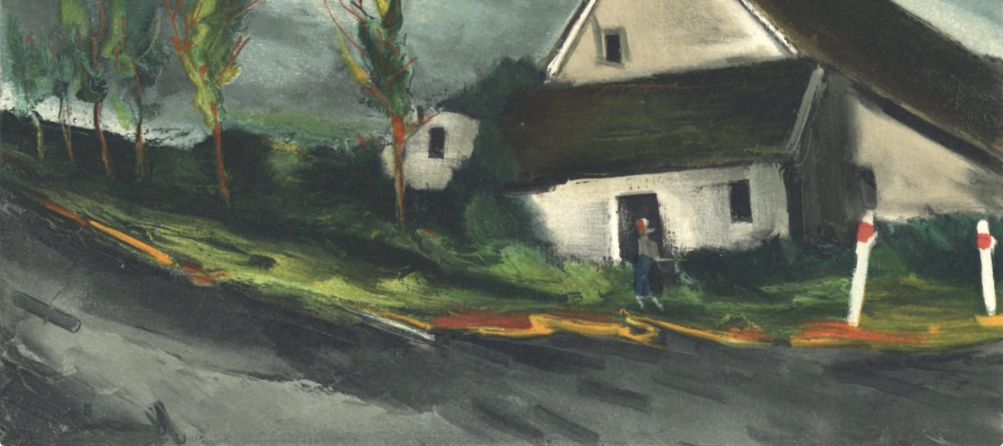 Maurice De Vlaminck, Prs De Beaumont Sur Sarthe, Vlaminck, Signed, Lithograph