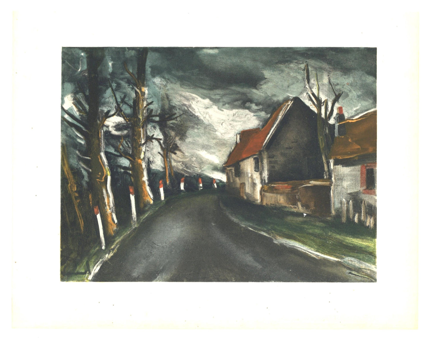 Maurice De Vlaminck, La Route De Longny, Vlaminck, Signed, Lithograph