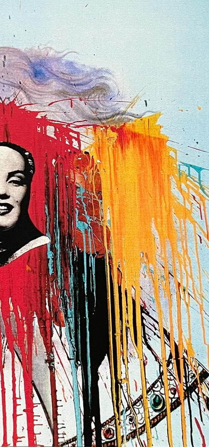 Salvador Dali, Autoportrait (Photomontage "Mao Marilyn" Philippe Halsman), Fac-Smile Signed,
