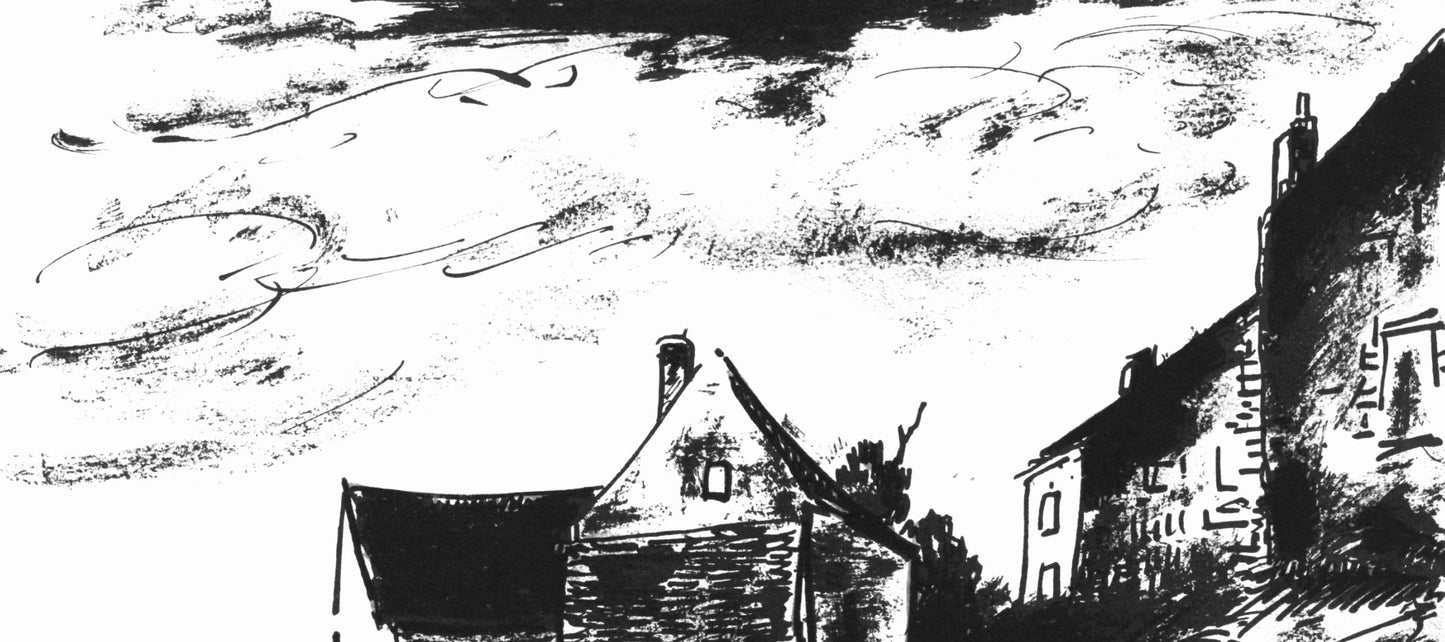 Maurice De Vlaminck, La Potinire Rueil (Walterskirchen 275), Vlaminck, Signed, Lithograph