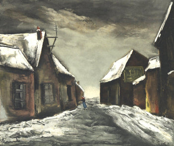 Maurice De Vlaminck, Allainville Sous La Neige, Vlaminck, Signed, Lithograph