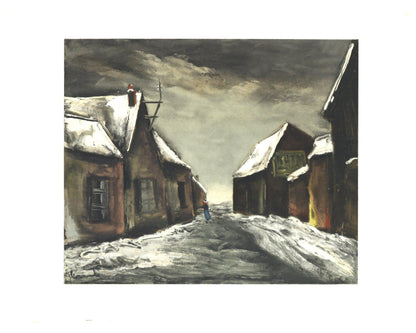 Maurice De Vlaminck, Allainville Sous La Neige, Vlaminck, Signed, Lithograph