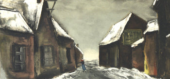 Maurice De Vlaminck, Allainville Sous La Neige, Vlaminck, Signed, Lithograph