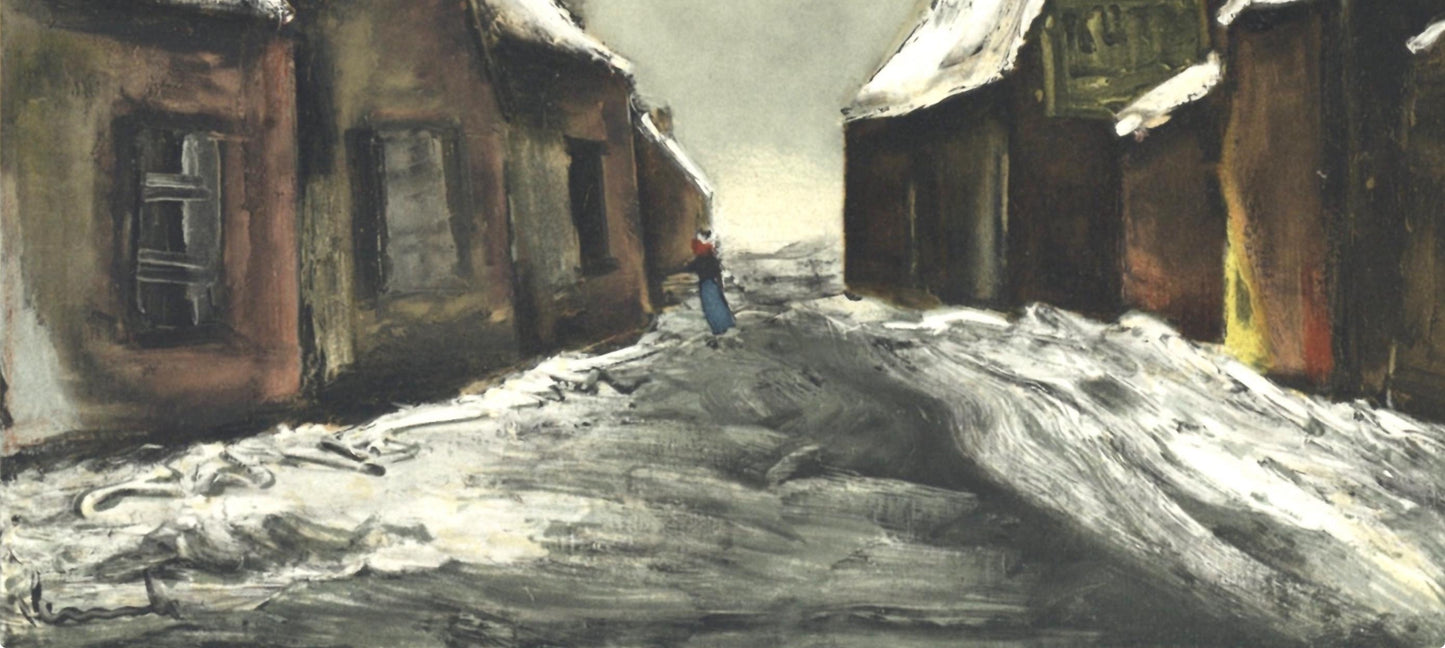Maurice De Vlaminck, Allainville Sous La Neige, Vlaminck, Signed, Lithograph
