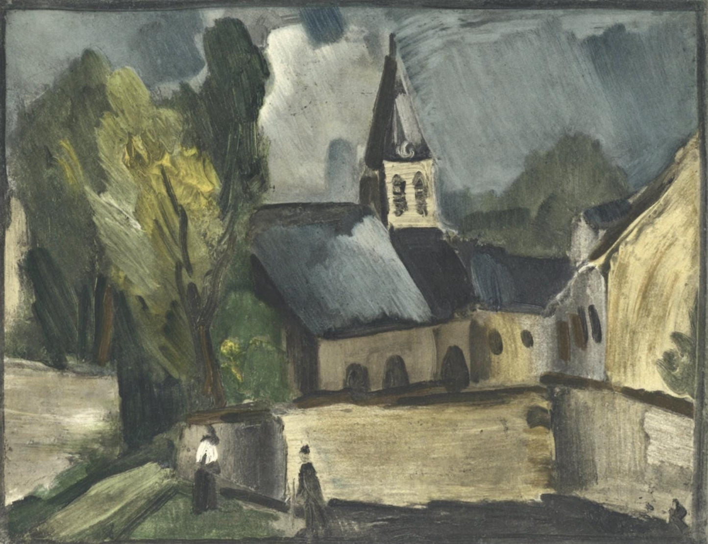 Maurice De Vlaminck, L'Glise De Bougival, Vlaminck, Signed, Lithograph