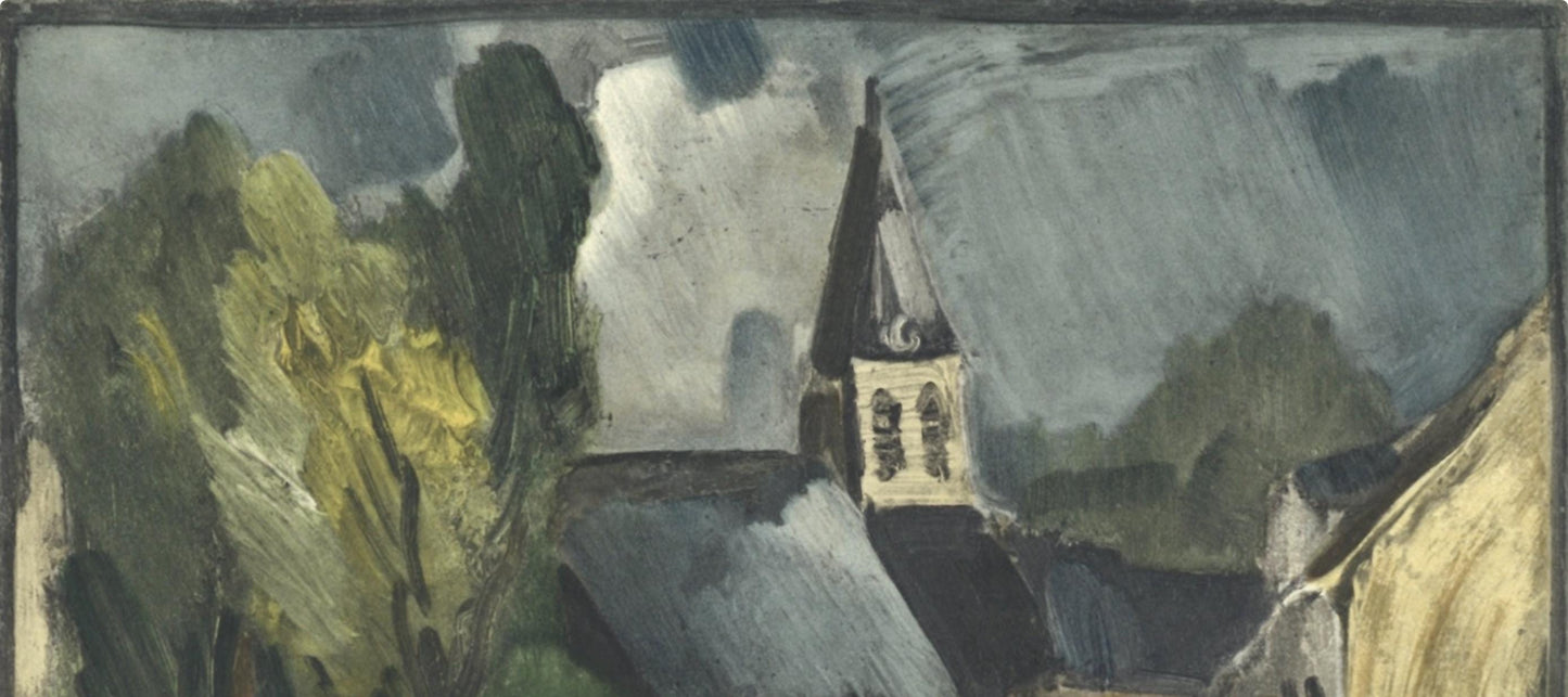 Maurice De Vlaminck, L'Glise De Bougival, Vlaminck, Signed, Lithograph
