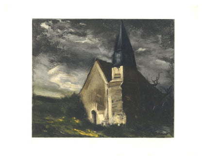 Maurice De Vlaminck, L'Glise De Saint Lubin, Vlaminck, Signed, Lithograph