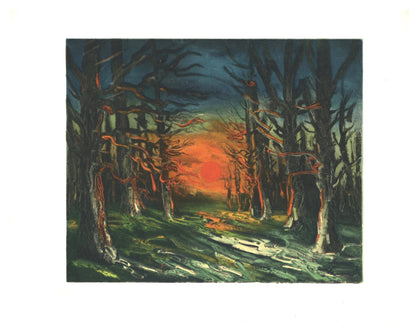 Maurice De Vlaminck, Coucher De Soleil Fort De Senonches, Vlaminck, Signed, Lithograph