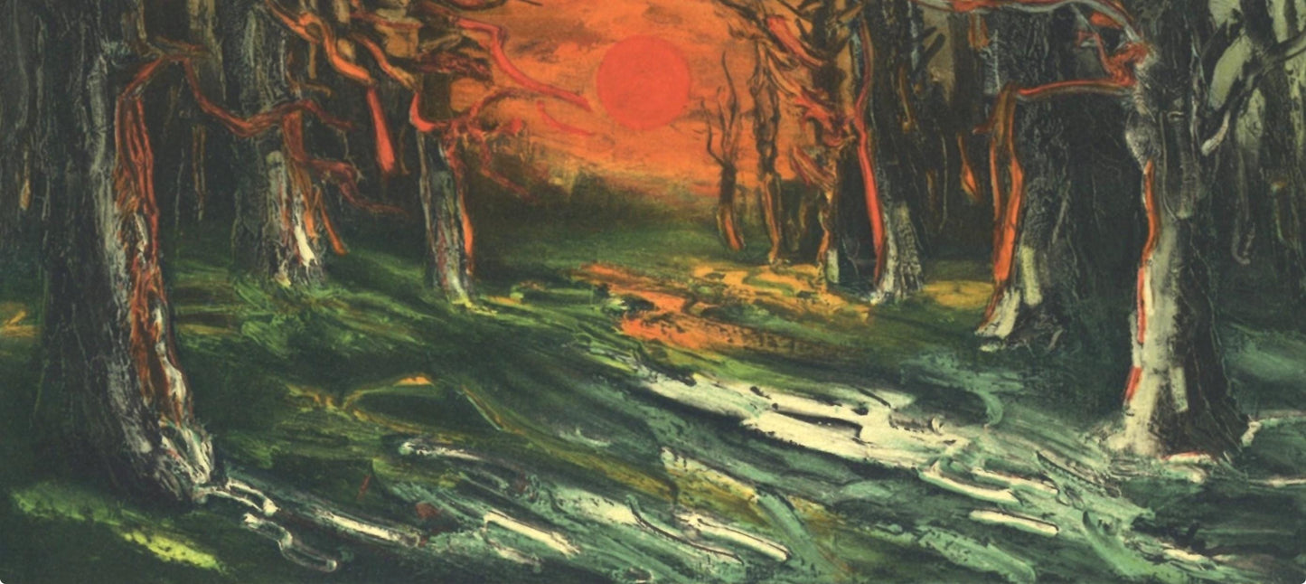 Maurice De Vlaminck, Coucher De Soleil Fort De Senonches, Vlaminck, Signed, Lithograph