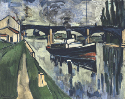 Maurice De Vlaminck, La Seine Poissy, Vlaminck, Signed, Lithograph