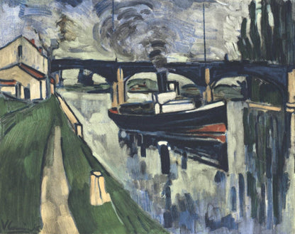 Maurice De Vlaminck, La Seine Poissy, Vlaminck, Signed, Lithograph